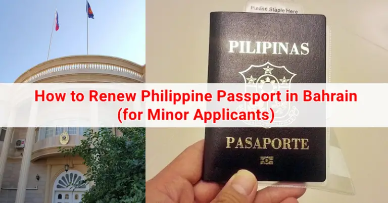 How to Renew Philippine Passport in Bahrain (for Minor Applicants)