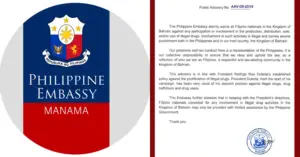 PH Embassy Warns Pinoys in Bahrain Against Illegal Drug Activities