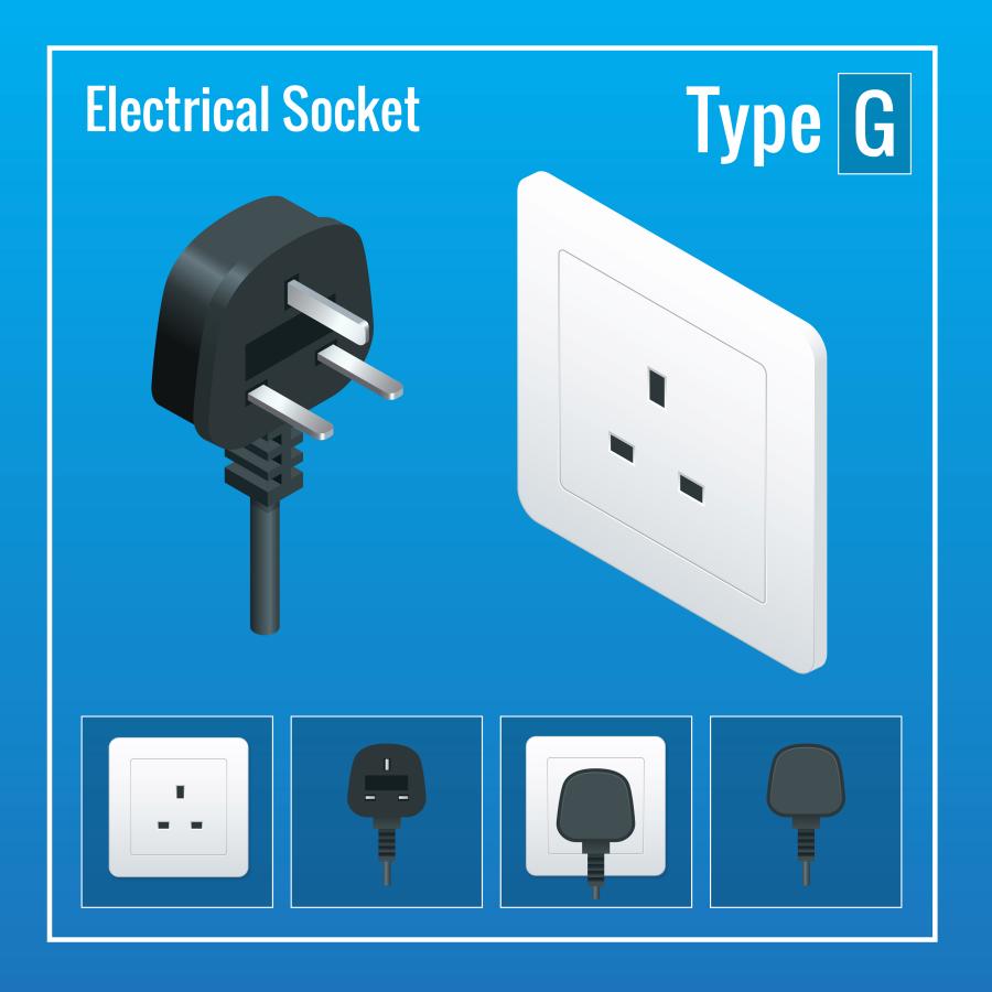 Bahrain Plug Type Power Outlet Adapter